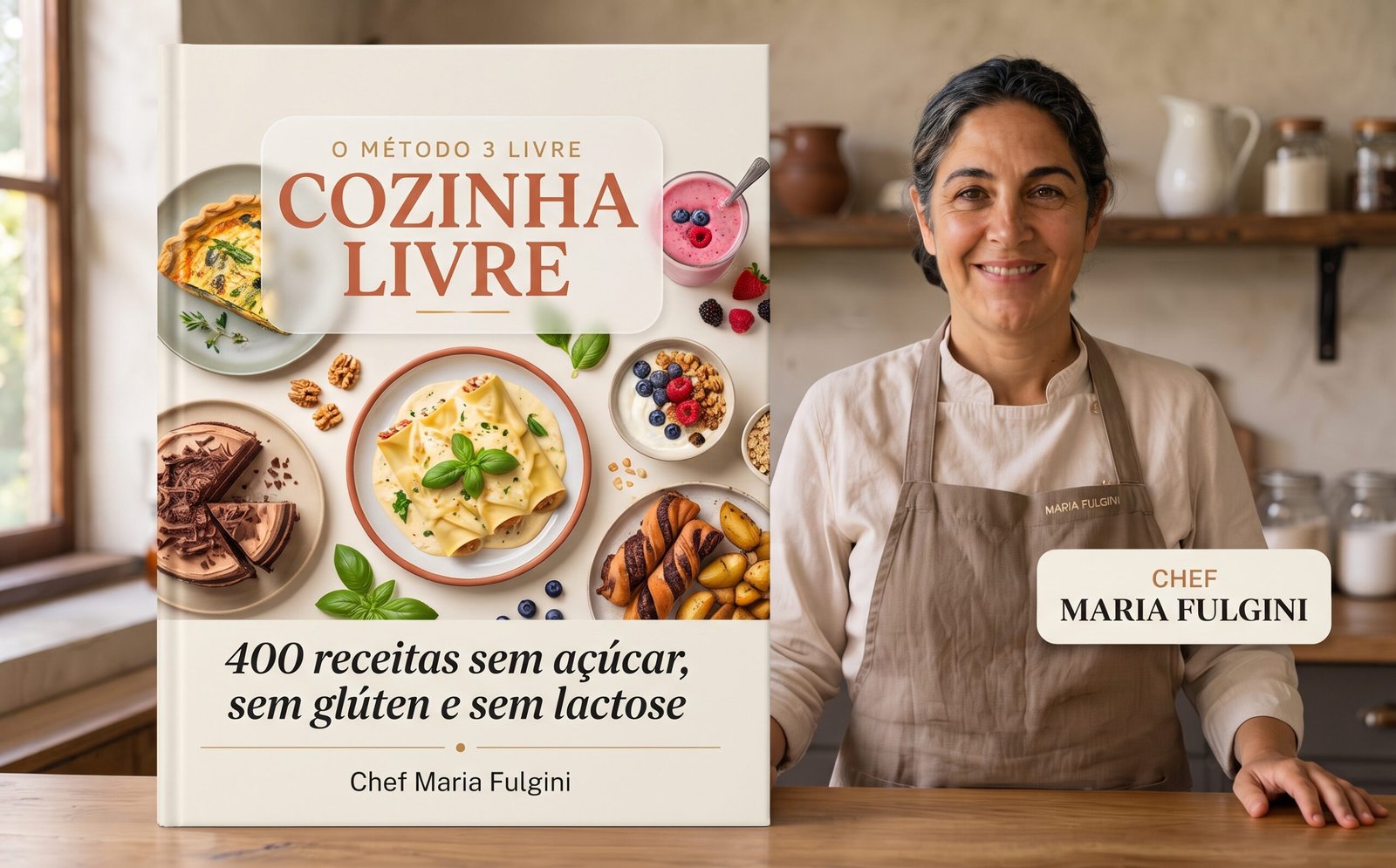Chef Maria Fulgini e o livro Cozinha Livre